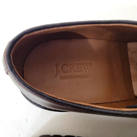 J.Crew Men\'s Brown Leather Derby Shoes With Vibram Soles Size 9 main image 7